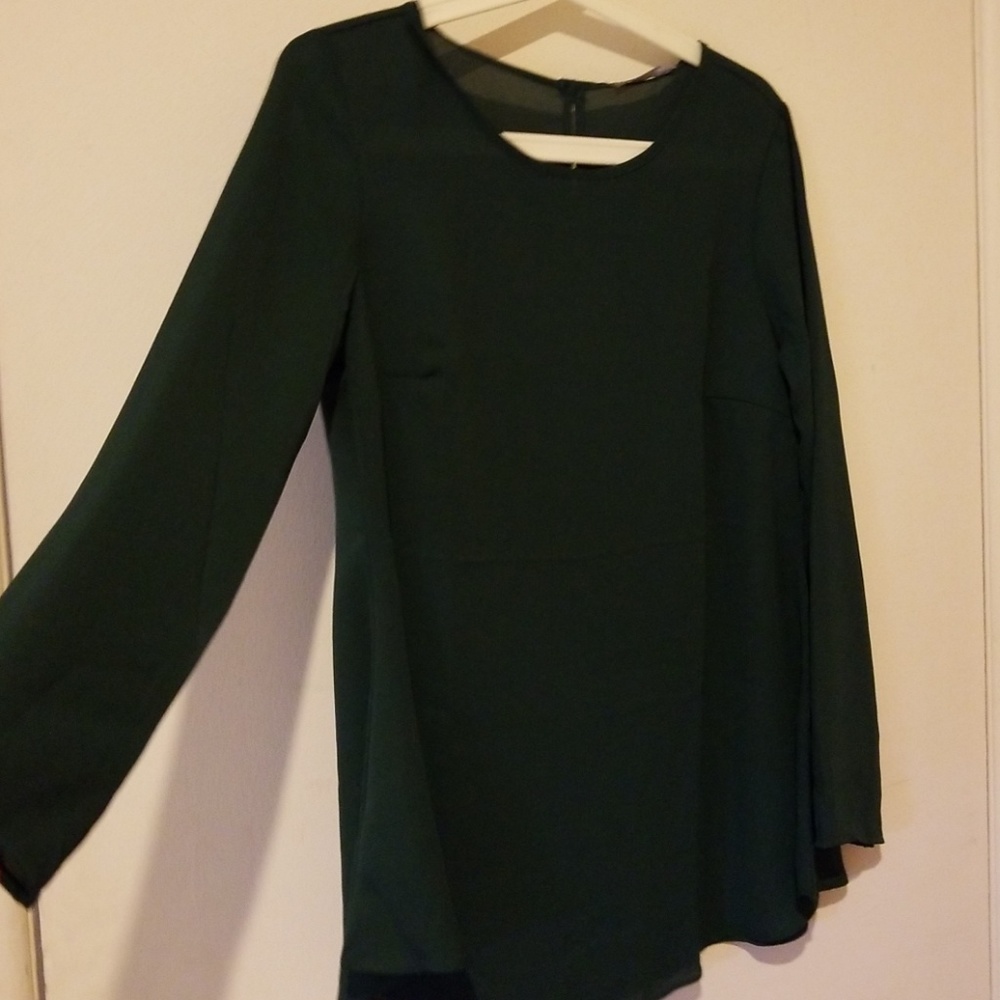 Forest green long sleeved top - Picture 2 of 5